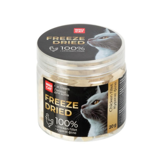 Лакомство для кошек WAUCAT Treats Freeze dried, куриное филе, 20 г