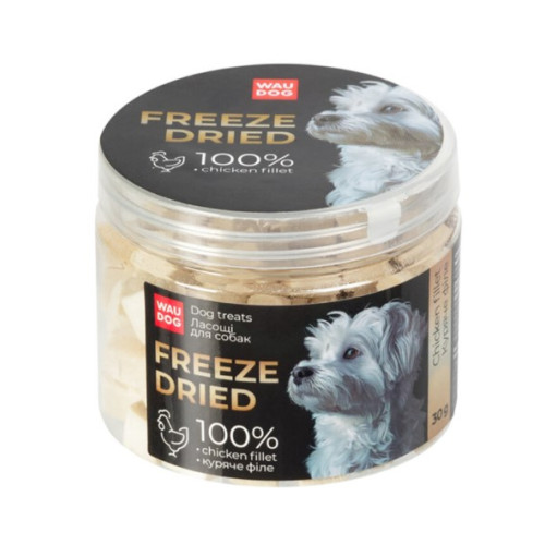 Лакомство для собак WAUDOG Treats Freeze dried, куриное филе, 30 г