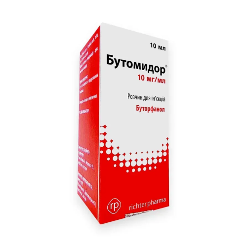 Инъекционный препарат для кошек и собак Richter Pharma Бутомидор (обезболивающий) раствор - 10 мл