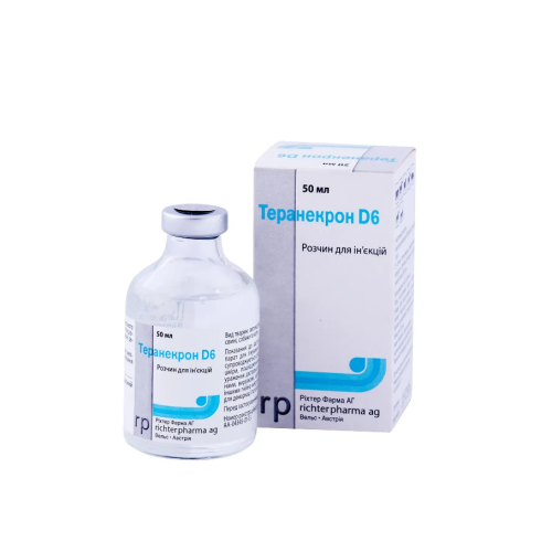 Инъекционный раствор для животных Richter Pharma Теранекрон D6 (противоопухолевый эффект) раствор - 50 мл