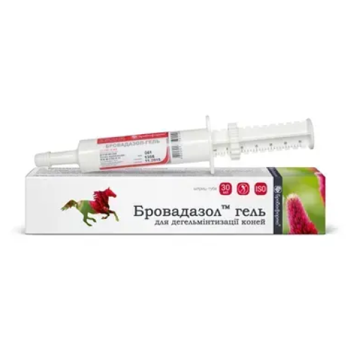 Противопаразитарный препарат для животных Бровафарма Бровадазол-гель шприц - 30 мл