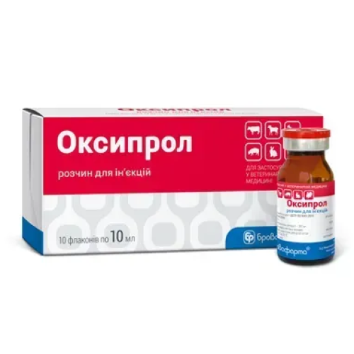 Ін'єкційний препарат для тварин Бровафарма Оксипрол рідина - 10 мл