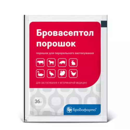 Антимикробный препарат для животных Бровафарма Бровасептол порошок - 36 г
