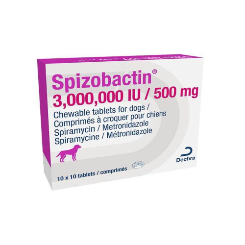 Жевательные таблетки для собак Dechra Спизобактин (Spizobactin) 500 мг (для полости рта) -10 шт