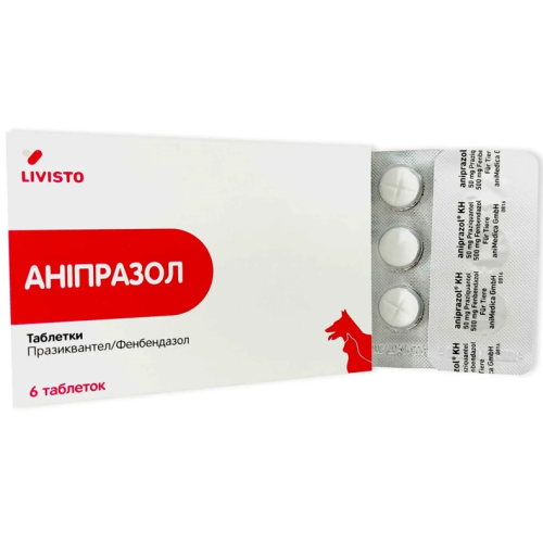 Противопаразитарный препарат для собак и кошек Livisto Анипразол (1таблетка на10 кг) - 6 шт