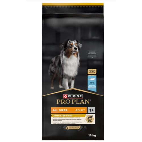 Сухой корм для собак Purina Pro Plan Light and Sterilised (с избыточной массой тела и/или стерилизованных) с белой рыбой - 14 кг