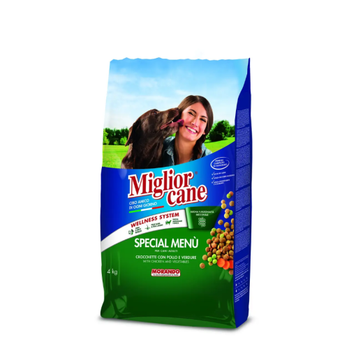 Сухой корм для взрослых собак Morando Migliorcane Special Menu (поддержка пищеварения) с курицей, злаками и овощами - 4 кг