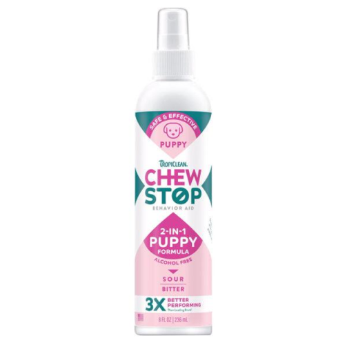 Захист предметів у будинку від зубів цуценят TropiClean Chew Stop 2 в1 (від погризів) спрей - 236 мл
