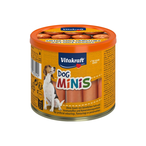 Лакомство для собак Vitakraft Dog Minis ( мини сосиски без оболочки) беззерновые - 120 г