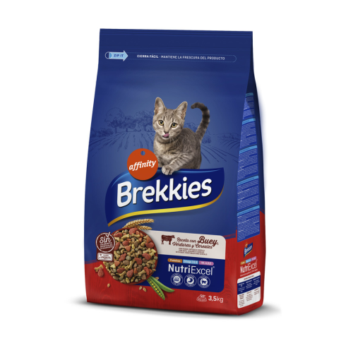 Сухий корм для дорослих котів Brekkies Cat Beef (з яловичиною) - 3,5 кг
