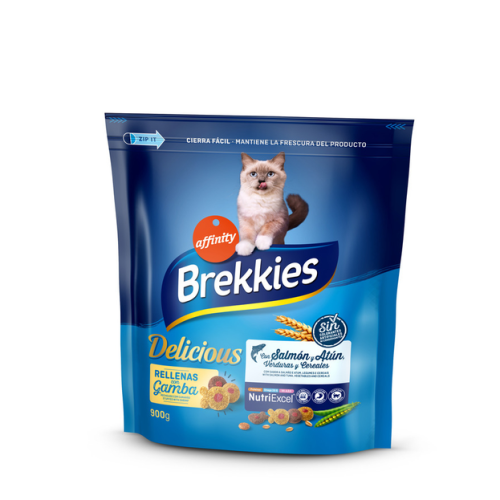 Сухий корм для дорослих котів Brekkies Cat Delice Fish (з рибою) - 0,9 кг