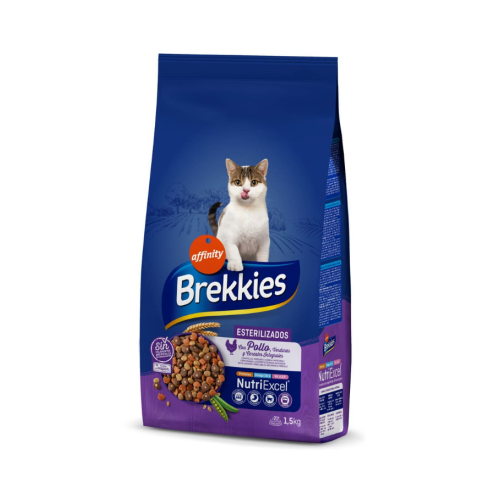 Сухий корм для дорослих стерилізованих котів Brekkies Cat Sterilized (з куркою) - 1,5 кг