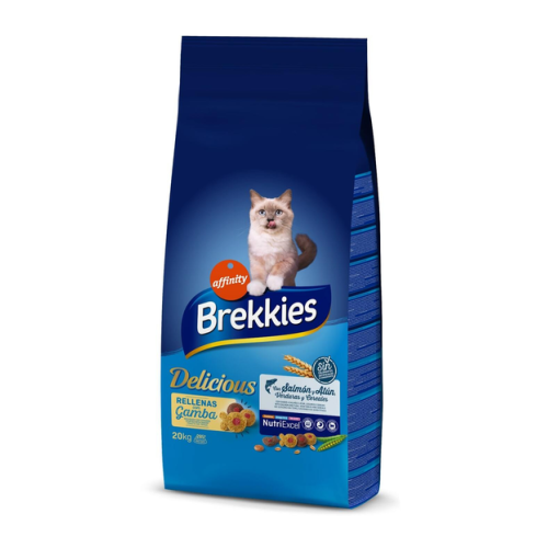Сухий корм для дорослих котів Brekkies Cat Delice Meat (з рибою) - 20 кг