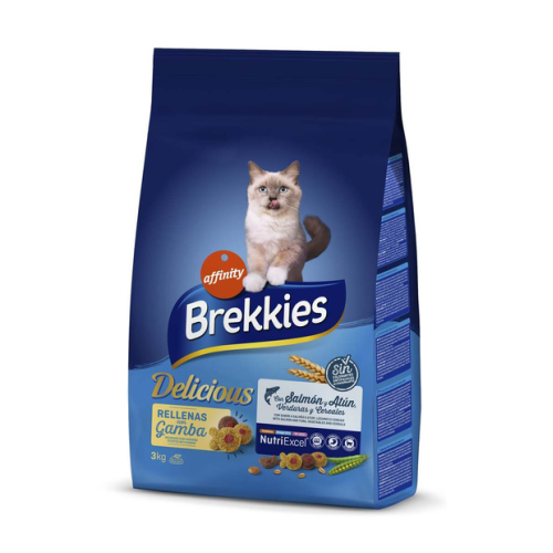Сухий корм для дорослих котів Brekkies Cat Delice Fish (з рибою) - 3 кг