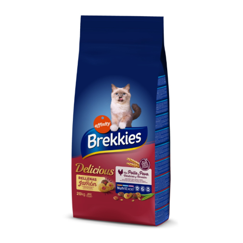 Сухий корм для дорослих котів Brekkies Cat Delice Meat (з куркою) - 20 кг