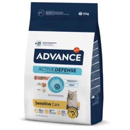 Сухий корм для котів Advance Cat Salmon Sensitive з чутливим травленням (з лососем) - 10 кг