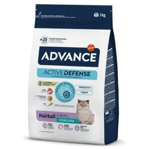 Сухий корм для стерилізованих котів Advance Cat Sterilized Hairball виведення шерсті (з індичкою) - 3 кг