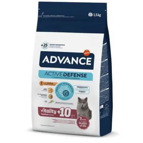 Сухий корм для стерилізованих котів старше 10 років Advance Cat Sterilized Senior (з куркою) - 1,5 кг