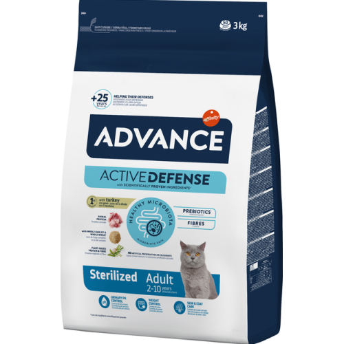 Сухий корм для стерилізованих котів Advance Cat Sterilized (з індичкою) - 3 кг