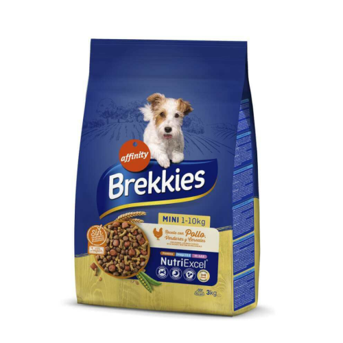 Сухий корм для дорослих собак маленьких порід Brekkies Dog Mini (з куркою) - 3 кг