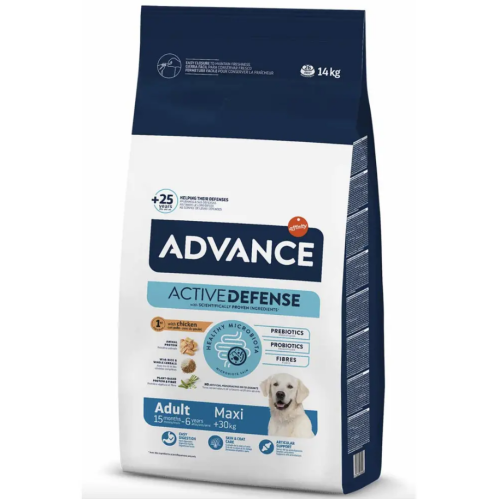 Сухой корм для взрослых собак крупных пород Advance Dog Maxi Adult (с курицей и рисом) - 14кг