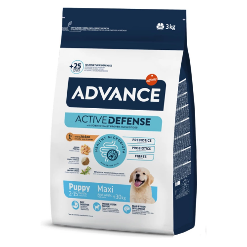 Сухой корм для щенков крупных пород Advance Dog Maxi Puppy (с курицей и рисом) - 3 кг