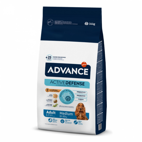 Сухой корм для взрослых собак средних пород Advance Dog Medium Adult (с курицей и рисом) - 14 кг