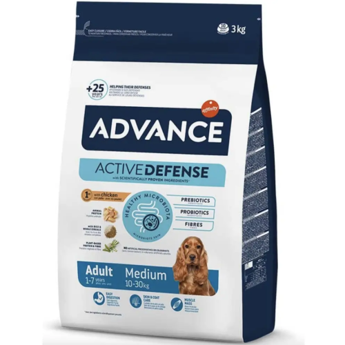 Сухий корм для дорослих собак середніх порід  Advance Dog Medium Adult (з куркою та рисом) - 3 кг