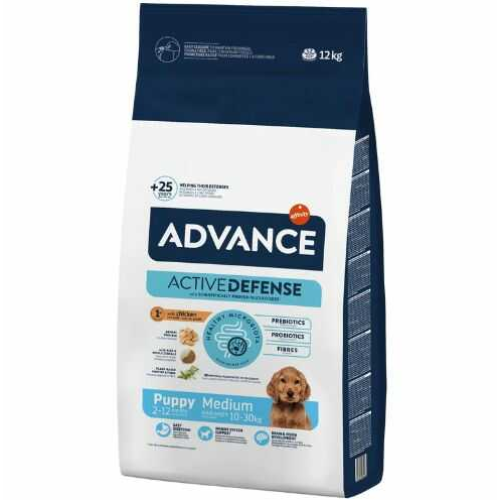 Сухой корм для для щенков средних пород Advance Dog Medium Puppy (с курицей и рисом) -12 кг