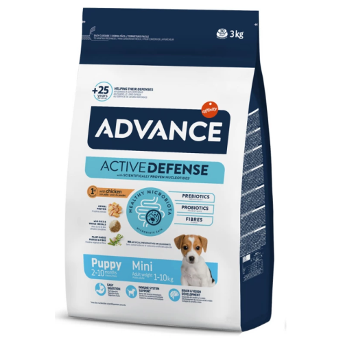 Сухий корм для цуценят  маленьких порід Advance Dog Medium Puppy (з куркою і рисом) - 3 кг
