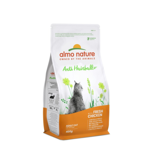 Сухой корм для взрослых кошек Almo Nature Holistic Cat выведение шерсти (со свежей курицей) - 0,4 кг