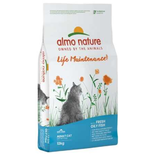 Сухой корм для взрослых кошек Almo Nature Holistic Cat (со свежей жирной рыбой) - 12 кг