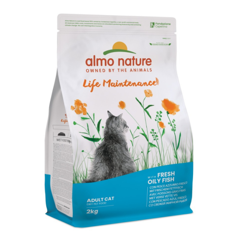 Сухой корм для взрослых кошек Almo Nature Holistic Cat (со свежей жирной рыбой) - 2 кг