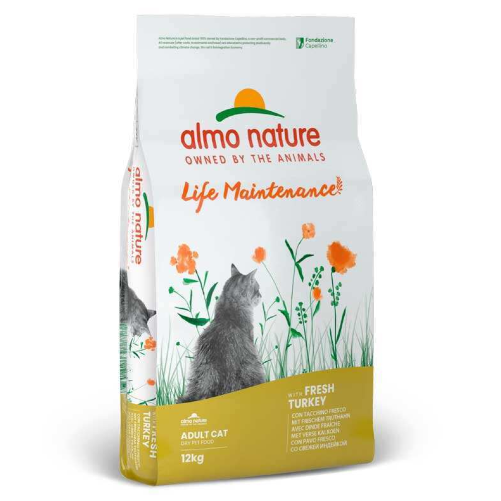 Almo Nature Holistic Cat для дорослих котів зі свіжою індичкою (12 кг)
