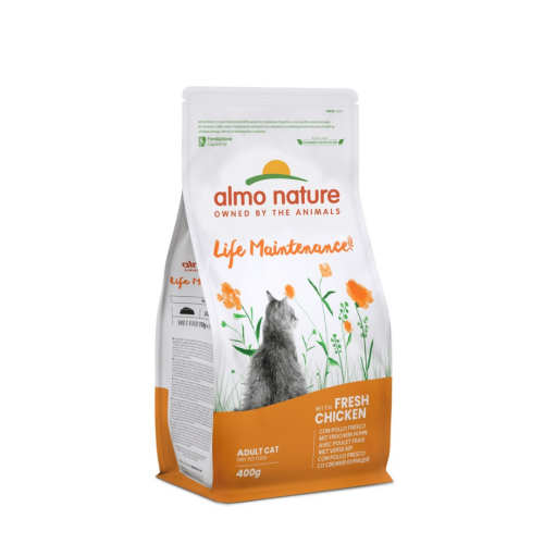Сухой корм для взрослых кошек Almo Nature Holistic Cat (со свежей курицей) - 0,4 кг