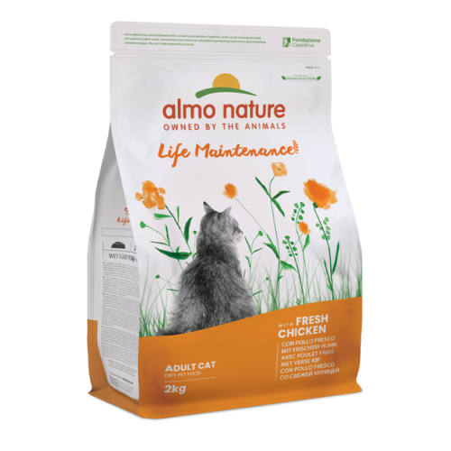 Сухой корм для взрослых кошек Almo Nature Holistic Cat (со свежей курицей) - 2 кг
