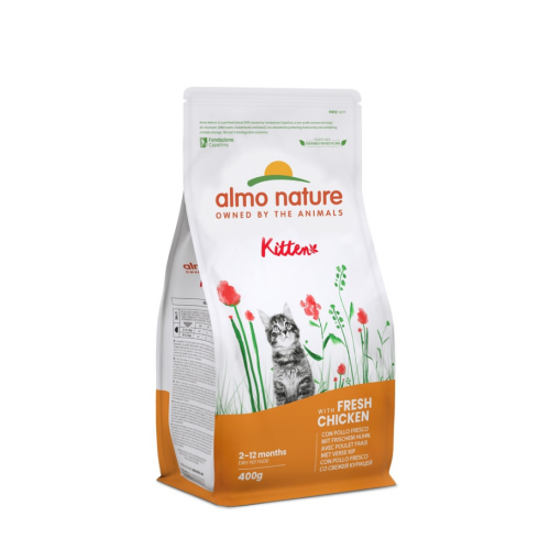 Сухий корм для кошенят Almo Nature Holistic Cat (зі свіжою куркою) - 0,4 кг