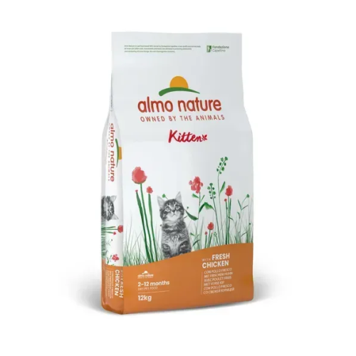 Сухий корм для кошенят Almo Nature Holistic Cat (зі свіжою куркою) - 12 кг