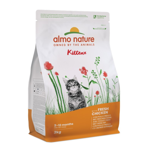 Сухий корм для кошенят Almo Nature Holistic Cat (зі свіжою куркою) - 2 кг