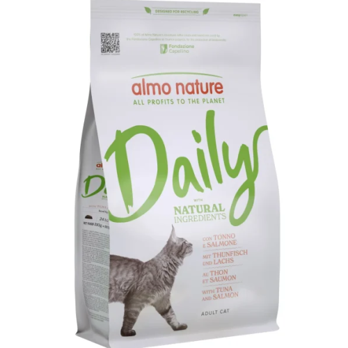 Сухий корм для дорослих котів Almo Nature Daily Cat (з тунцем і лососем) - 1,2 кг