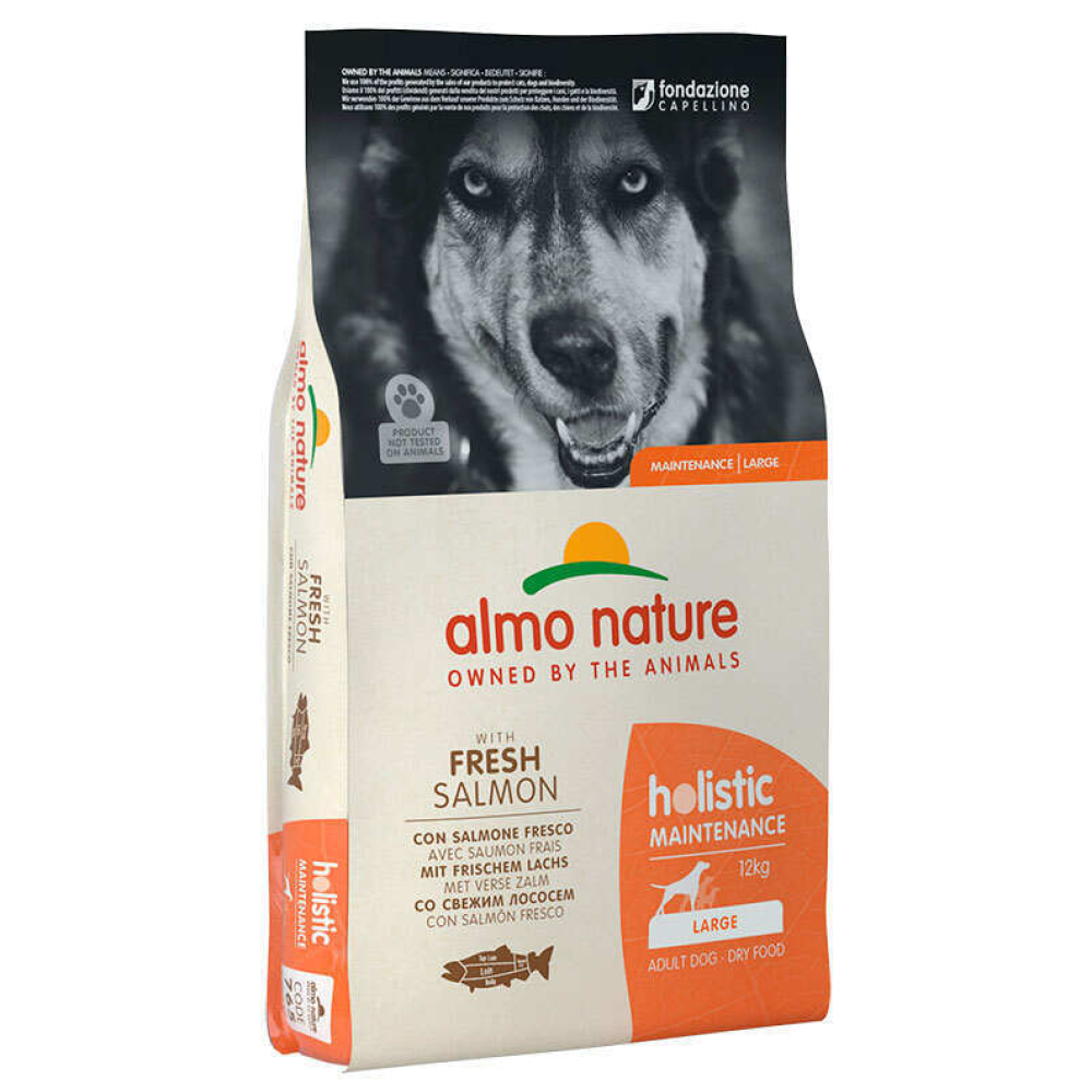 Сухий корм для дорослих собак великих порід Almo Nature Holistic Dog L (зі свіжим лососем) - 12 кг. 