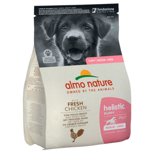 Сухой корм для щенков средних и крупных пород Almo Nature Holistic Dog M-L (со свежей курицей) - 2 кг