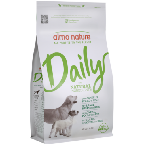 Almo Nature Daily Dog для дорослих собак всіх порід з ягням, куркою і рисом (1,2 кг)