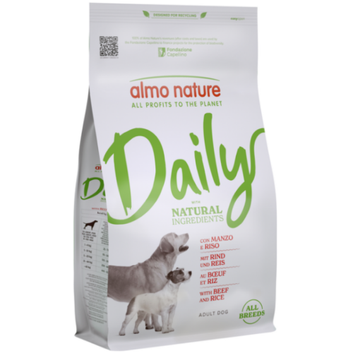 Сухий корм для дорослих собак всіх порід Almo Nature Daily Dog (з яловичиною і рисом) - 12 кг 