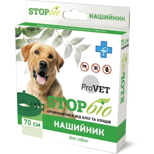 Ошейник от внешних паразитов для собак средних и крупных пород Provet SOFTVET БИО - 70 см