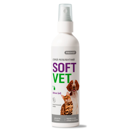 Засоби від зовнішніх паразитів для котів і собак Provet SOFTVET спрей - 100 мл