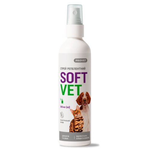 Антипаразитарный препарат для кошек и собак Provet SOFTVET спрей - 250 мл