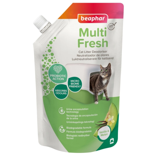 Уничтожитель запаха из кошачьих туалетов Beaphar Multi Fresh (ваниль и дыня) - 400 гр