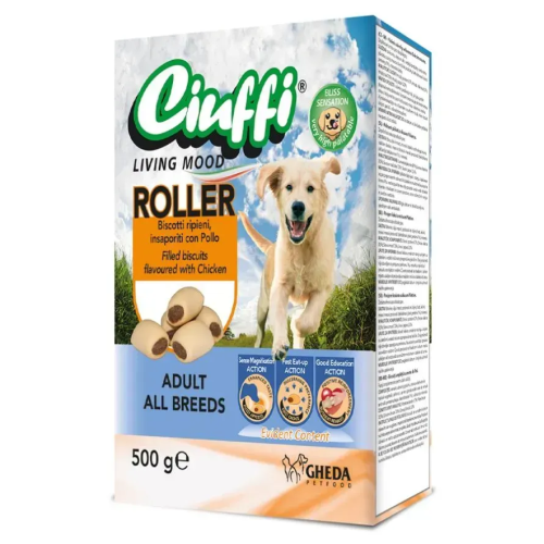 Лакомство для собак всех размеров Gheda Ciuffi Roller Adult All Breeds (из курицы) - 500 гр