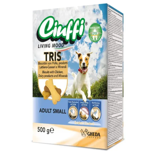 Лакомство для собак всех размеров Gheda Ciuffi Tris Adult Small (с курицей) - 500 гр
